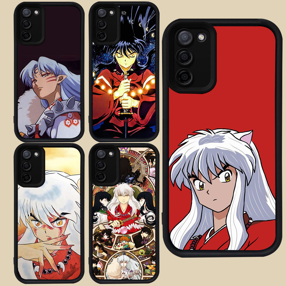 เคสสีดําสําหรับ Samsung M02 F02S A31 A03 Core J6 A02 A02S A71 J4 Plus A51 M02S A03S R63 InuYasha