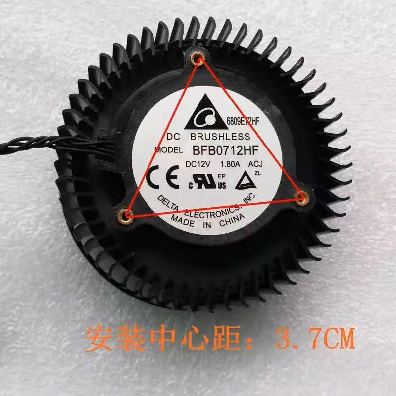 ZOTAC/Sotai GTX 570 680 Public Edition 1060 RX 480 GTX 780 พัดลมกราฟิก Dual Ball