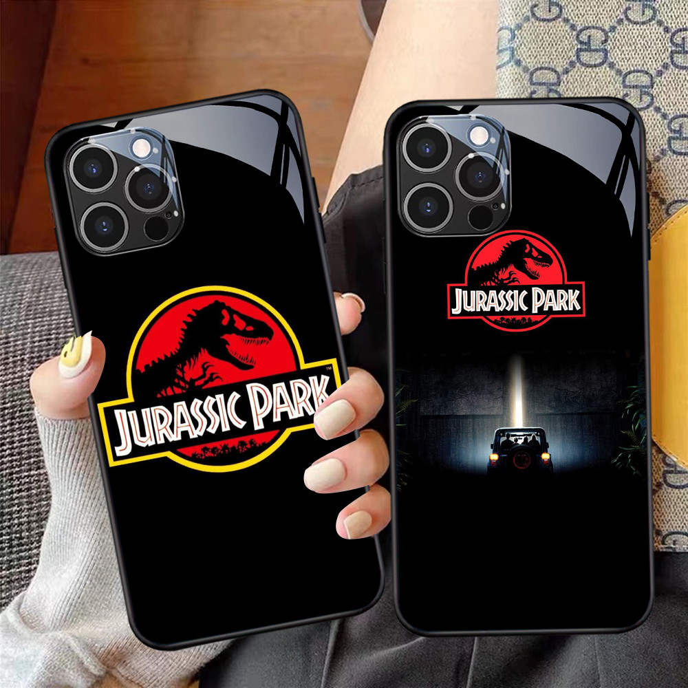 NC-39 J-Jurassic Park Glass Case สําหรับ iPhone 15 14 Plus Pro Max