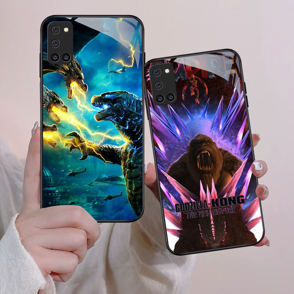 NA-36 Godzilla vs Kong2 HD Softcase Glossy Glass สําหรับ OPPO A92 A72 A94 A52 F19 Reno 5 5F Lite Pro