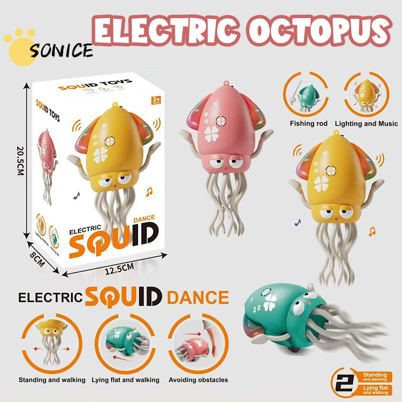 Magic Dancing Octopus Toy Crazy 8-Leg Auto-Dance Octopus Toy Crawling Dancing เซ็นเซอร์อุปสรรคอัตโนม
