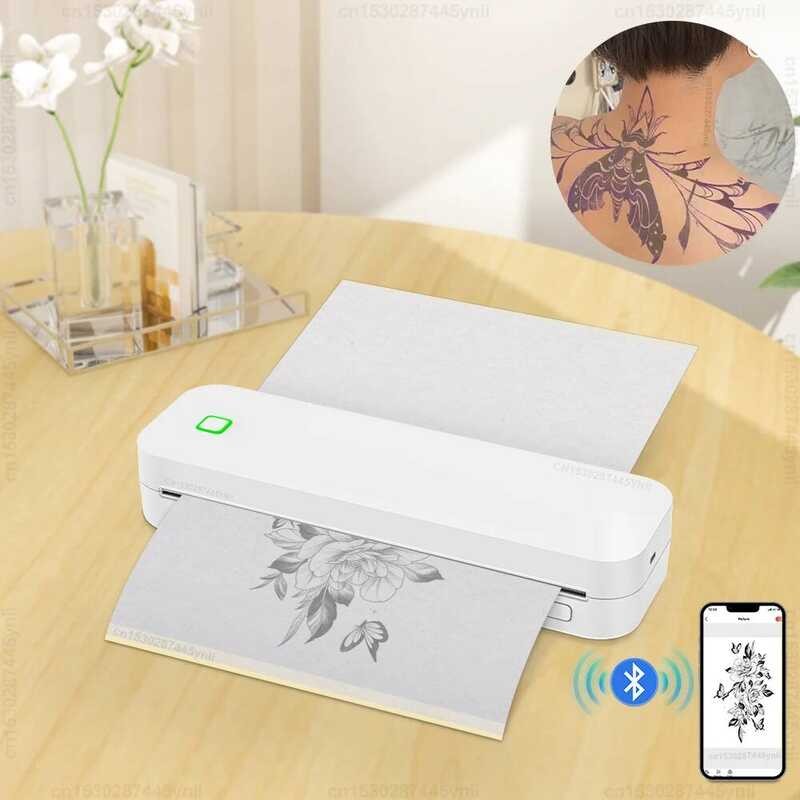 Wireless Stencil D210 Tattoo Transfer hine น้อยบลูทูธ A4 เครื่องพิมพ์ความร้อนสําหรับโทรศัพท์ & PC PD
