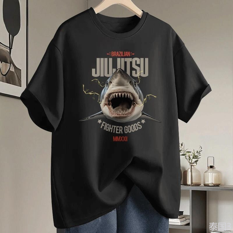 เสื้อผู้ชาย เสื้อยืด oversize สตรีท เกรดพรีเมียม โคตรนุ่ม เสื้อคอตตอน100% ไม่หดตัวลาย ลาย "JIU UTS