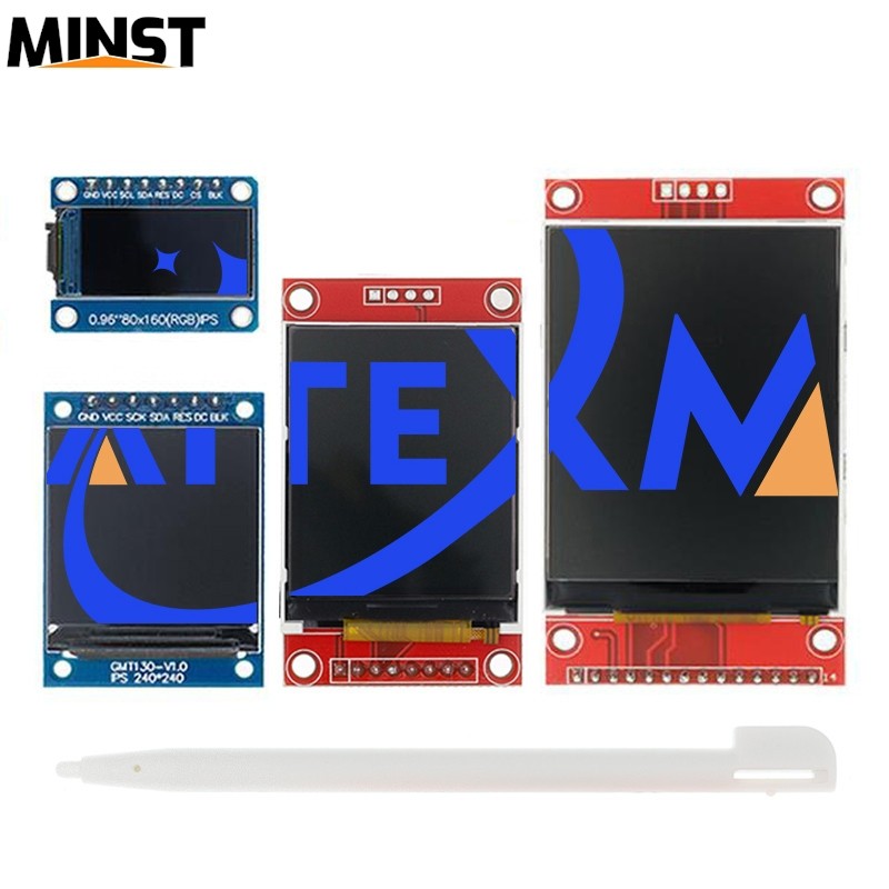 จอแสดงผล TFT 0.96/1.3/1.44/1.77/1.8/2.0/2.4/2.8 นิ้ว IPS 7P SPI HD 65K Full สีโมดูล LCD ST7735 Driver 80*160 สําหรับ Arduino