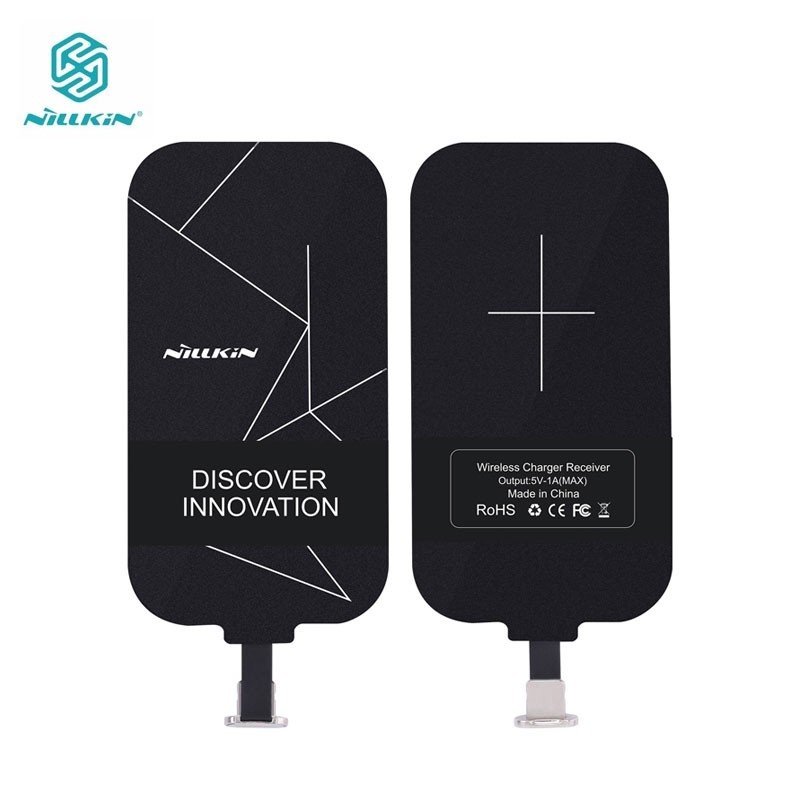 Nillkin Magic Tags QI Wireless Charging Receiver Micro USB/Type C อะแดปเตอร์สําหรับ iPhone 5S SE 6 6