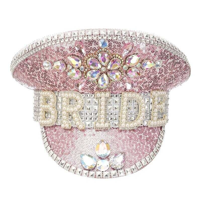 ❤ Unisex Black Sequined Steampunk   Hat With Rhinestones Gothic Accessories Rave Rock P