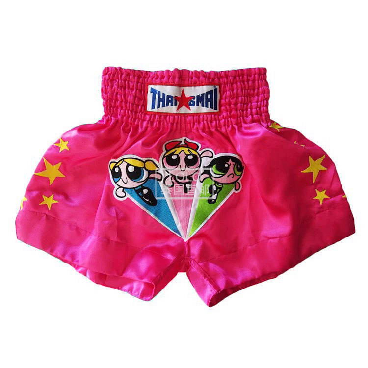 Thaismai Muay Thai Shorts Kweichow Moutai Little Girl Adult and Children Cute Blue Boxing Shorts Fa