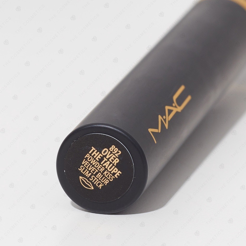,,MAC Powder Kiss Velvet Blur Slim Stick 2g - Over The Taupe  แมค  ลิปสลิม สีนู้ดน้ำตาล