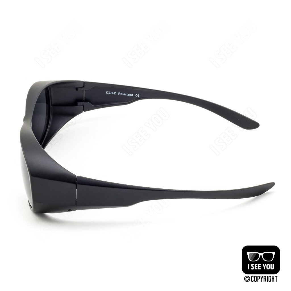 ♞,♘แว่นครอบกันแดดแบบสวมทับแว่นสายตา CU2 Fit Over Polarized 018 Black/Gray