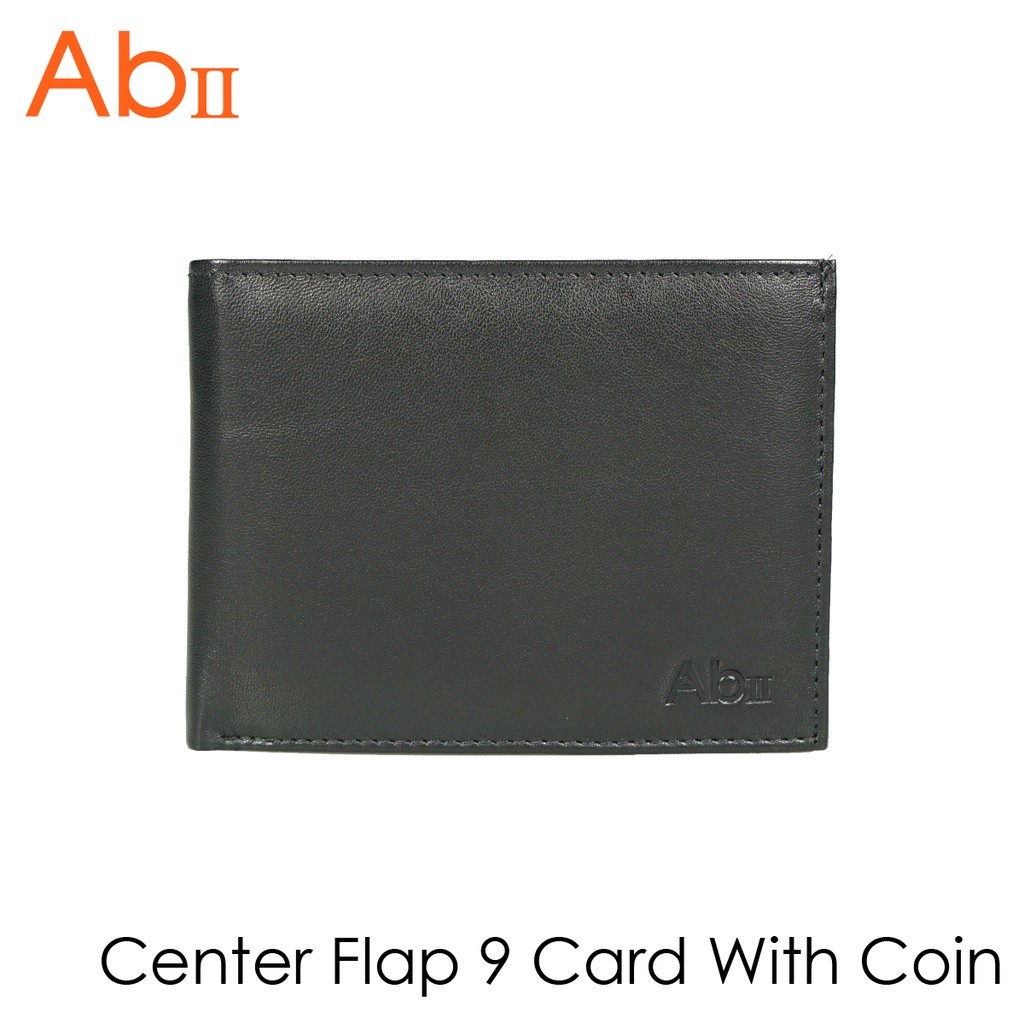 [Albedo] Center Flap 9 Card With Coin กระเป๋าสตางค์หนังแกะ/กระเป๋าสตางค์/กระเป๋าใส่บัตร ยี่ห้อ AbII