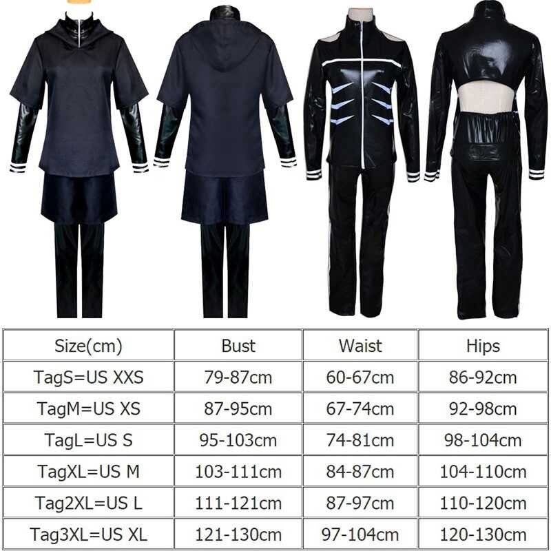 ❤ Anime Tokyo Ghoul Kaneki Ken Hoodie Sweater Cosplay Costume Full Outfit Halloween Suit