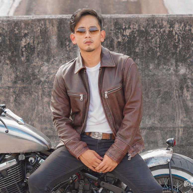 เสื้อหนังแท้ CountryMan น้ำตาล   Oldman แท้ 100%