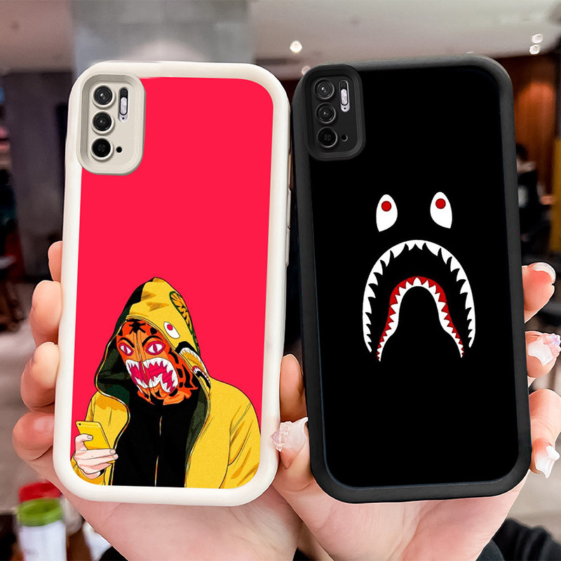 WF4 Bape Shark ปลอกกันกระแทกสําหรับ Xiaomi Redmi หมายเหตุ 10 10T 10S Pova POCO M5S M4 Lite Pro