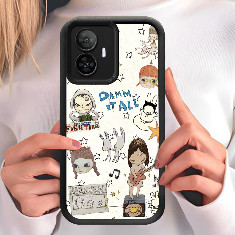 NA-104 Y-Yoshitomo Nara ปลอกกันกระแทกสําหรับOPPO F25 Reno 10 11 11F 13F Realme C55 Narzo N55 C67 Pro