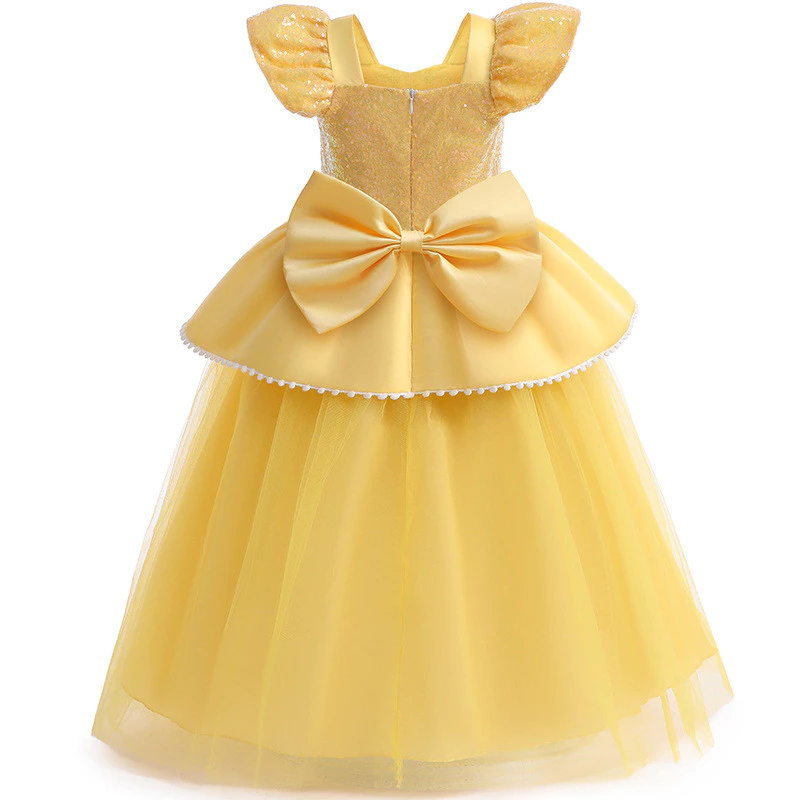 Cinderella Belle เครื่องแต่งกายสําหรับสาวฮาโลวีนปลอมตัวคอสเพลย์ราพันเซลชุดเจ้าหญิงเด็กคริสต์มาสวันเกิดเสื้อผ้าเด็ก thumbnail 9