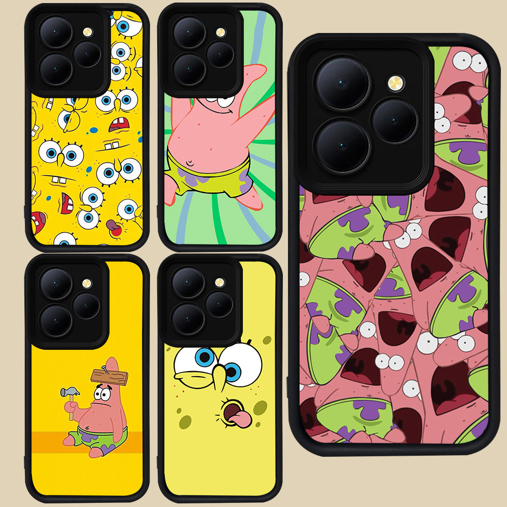 ปลอกสีดําสําหรับ Tecno Spark Pova 5 POP 20 8 6 GO 4 9 7 Pro GO1S GO1 2024 2023 2025 Plus Camon 12 40