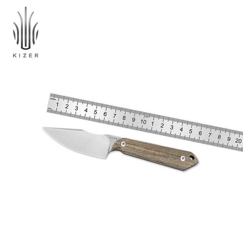 Kizer EDC Fixed Blade Knife Mini Harpoon 1040S7 2025 New Micarta Handle With Aeb-L Steel Blade Surv