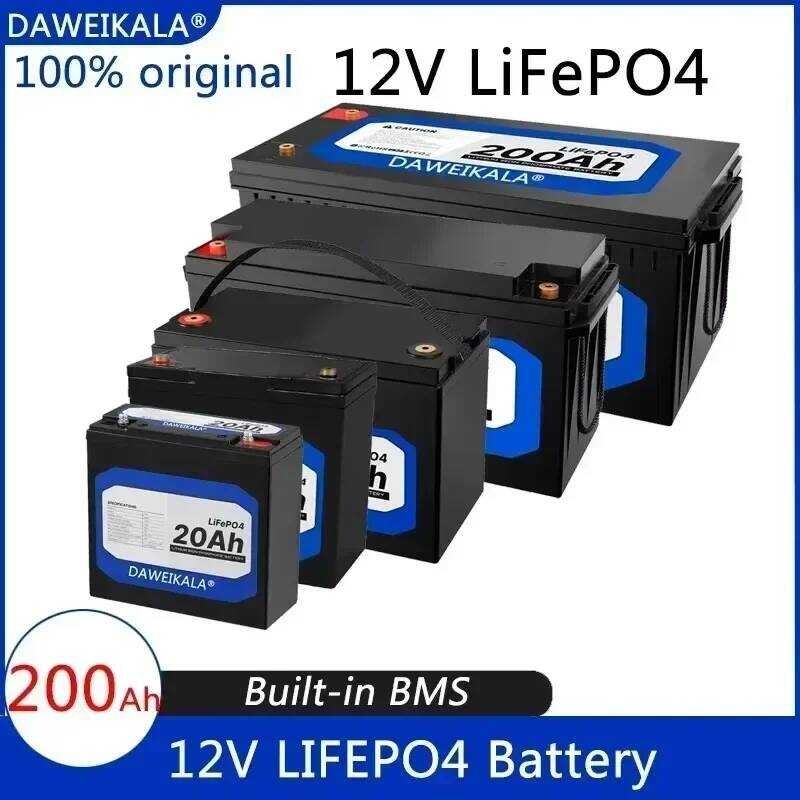 แบตเตอรี่ 12V 20Ah 50Ah 100Ah 150Ah 200Ah LiFePo4 ชุดแบตเตอรี่ลิเธียมไอออนฟอสเฟต