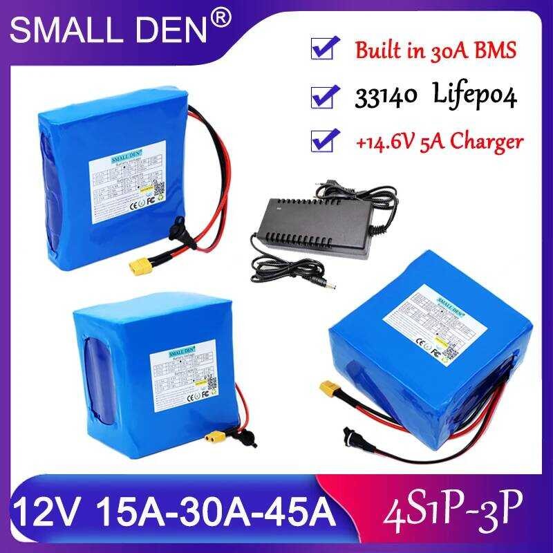 แบตเตอรี่ Lifepo4 ขนาด 15Ah 12V 30Ah 45Ah 33140 สำหรับเครื่องพ่น E-tool 4S 12.8V ระบบควบคุมเสียง UPS