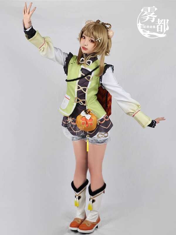 Wudu อะนิเมะ Genshin Impact Cosplay ชุดYaoyao สไตล์Lolita สำหรับหญิงสาว