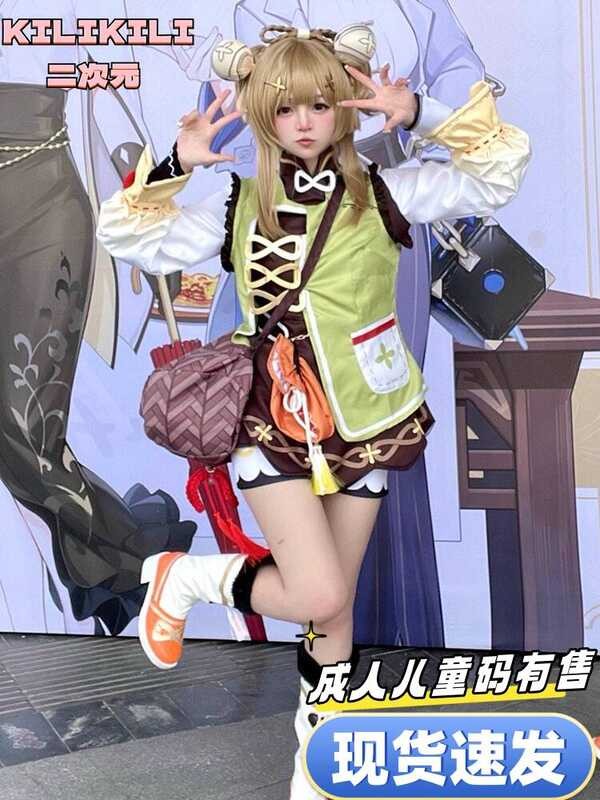 Yuanshen Cosplay สำหรับสตรี แบบ Yaoyao สไตล์ lolita อะนิเมะน่ารัก