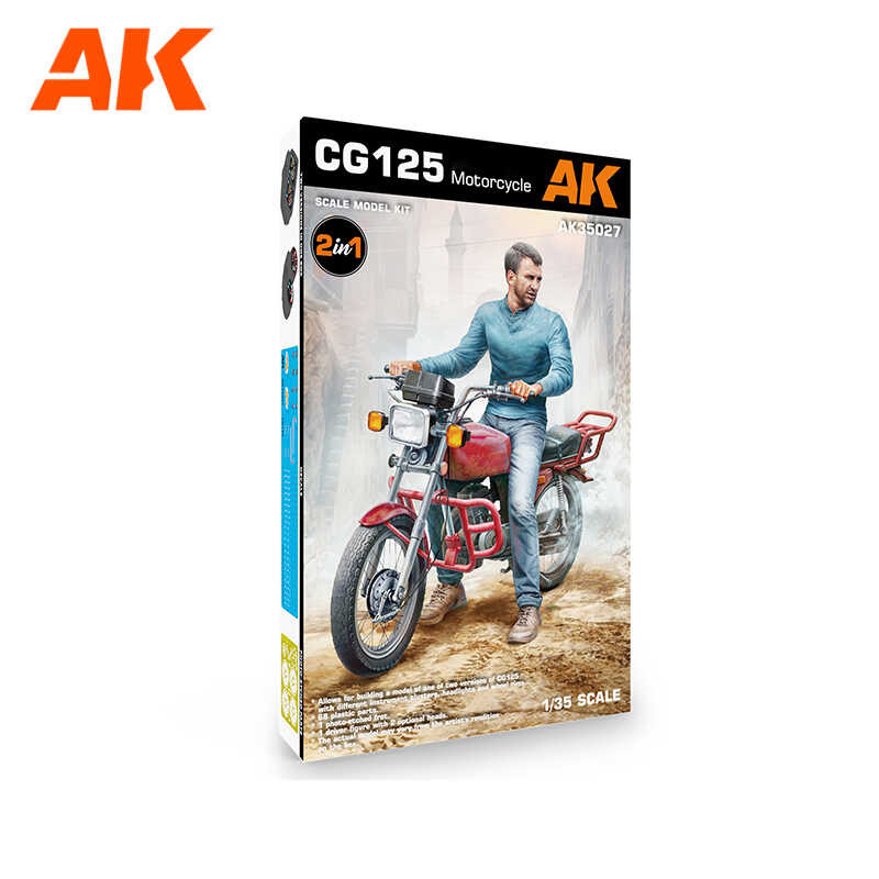 ชุดโมเดล AK SCALE Wenhua รุ่น AK 1/35 CG125 มอเตอร์ไซค์ AK35027 โมเดลประกอบ