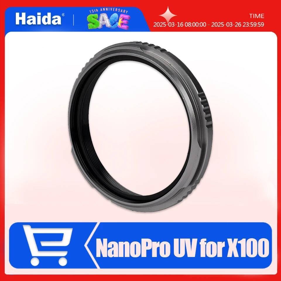 Haida NanoPro X100 MC Clear Filter ให้การป้องกันสําหรับ FUJIFILM X100/X100VI Series 49 มม.กล้องเลนส์