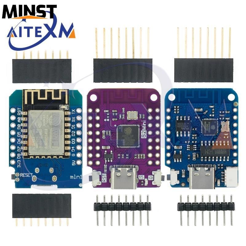 ESP8266 ESP-12 ESP-12F CH340G CH340 V2 USB WeMos D1 Mini PRO V3.0.0 บอร์ดพัฒนา WIFI NodeMCU Lua IOT Board 3.3V พร้อม Pins