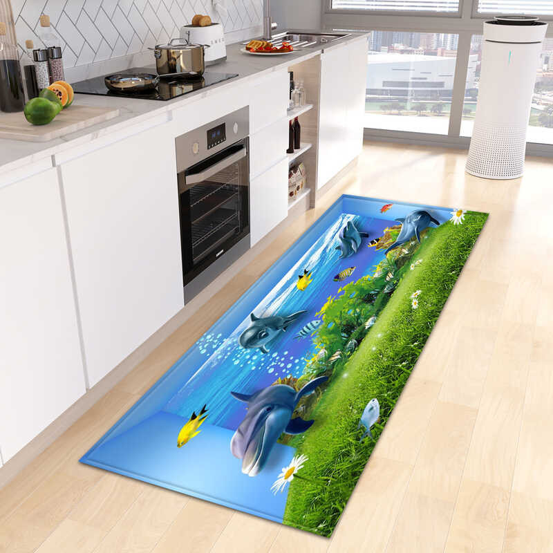 Kitchen Ocean Bathroom Rug Family Residence ห้องนั่งเล่นพื้นห้องนอนตกแต