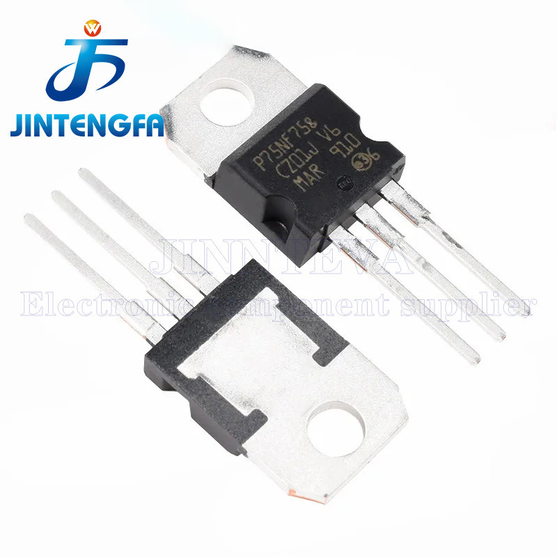 10 ชิ้น STP75NF75 P75NF75 75NF75 TO220 DIP 75V 80A NPN N-channel MOSFET