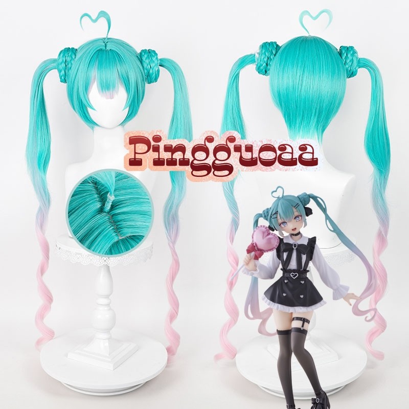 Vocaloid Hatsune Miku Fashion Subculture Cosplay Wig 100cm Long Ponytails Wig Heat Resistant Synthe