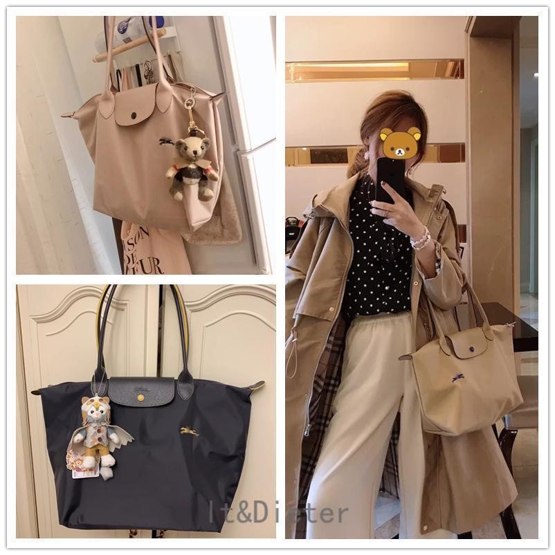 กระเป๋า Longchamp แท้ neo Le Pliage tote bag ขนาด L*M หูยาว กระเป๋าช้อปปิ้ง พับเก็บได้