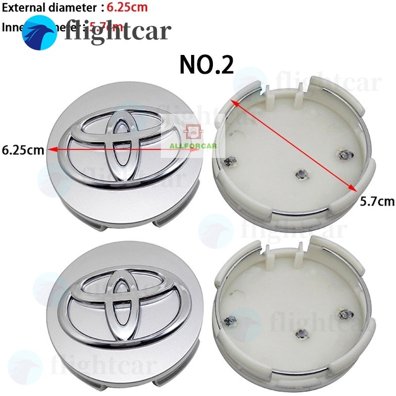 (FT) ฝาครอบสกรูดุมล้อรถยนต์ 57 mm. 58 มม. 62 มม. 63 มม. สําหรับ Toyota Avanza Innova Revo Estimate C