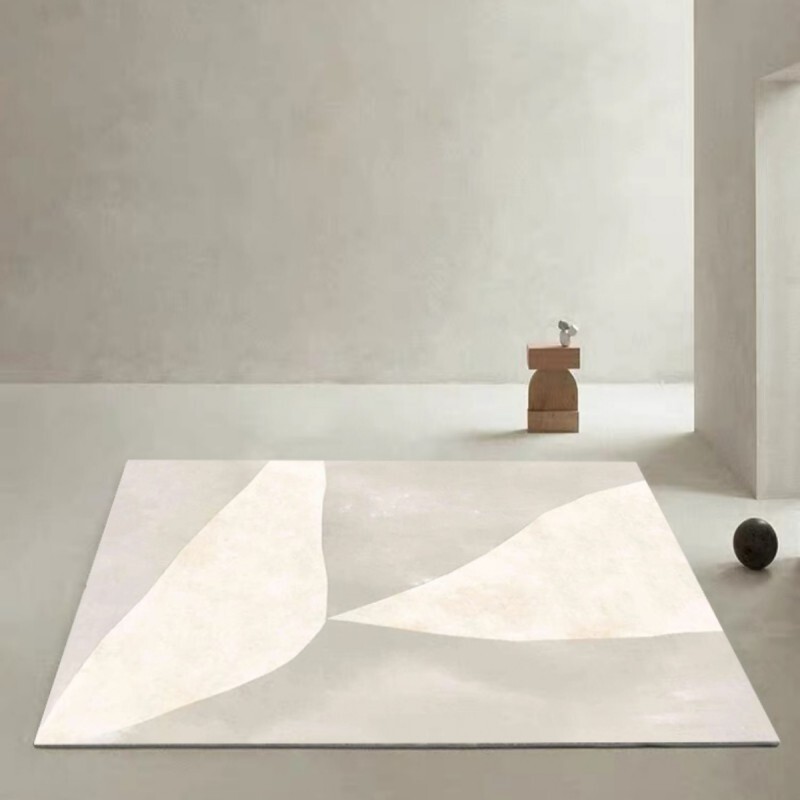 Cream Large Area Non-slip Mat Light Living Plush Carpet Home Thick Study Rug Minimalist Rugs for Be