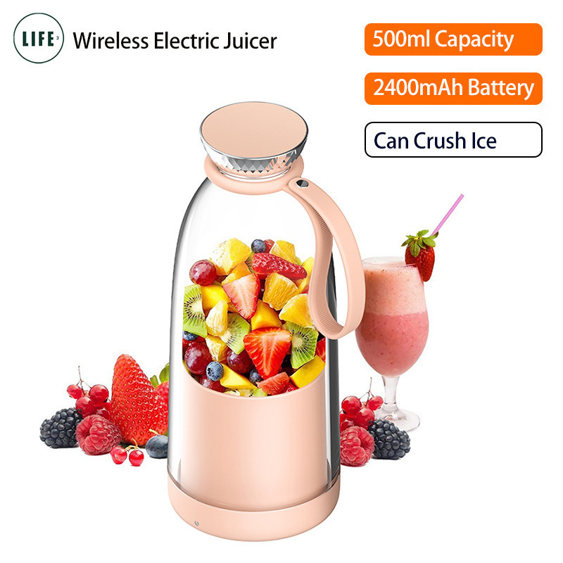 Fresh Portable juicer Juice Bottle Blender Plus 500ml Wireless Fruit Mixers 6 Blades 2400mAh Food M