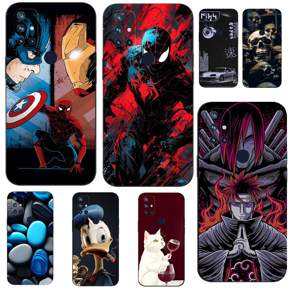 สําหรับ OnePlus Nord N10 5G กรณีกลับฝาครอบโทรศัพท์ป้องกันซิลิโคนนุ่มสีดํา Tpu Nice เคสโทรศัพท์