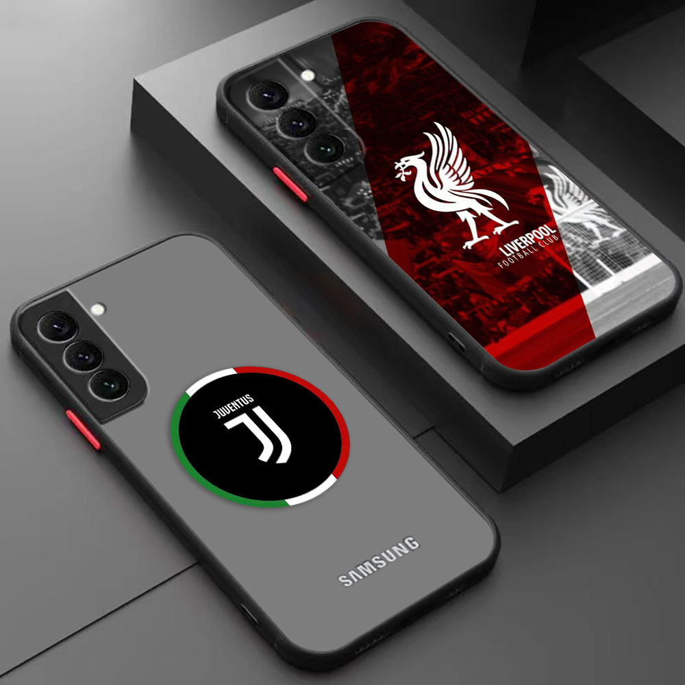 โทรศัพท์มือถือกรณียูเวนตุส Liverpool สําหรับ Samsung Galaxy S21FE S23FE S20FE S20 S21 S22 S23 S24 S30 หมายเหตุ 8 9 10 20 Pro Plus Ultra 5G FGS 0909