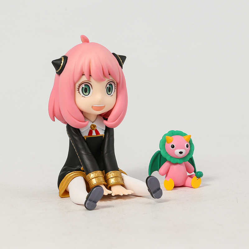 X SPY FAMILY Anya Forger PVC Figure Desk Car Ornament Model Collectible Doll Toys Gift