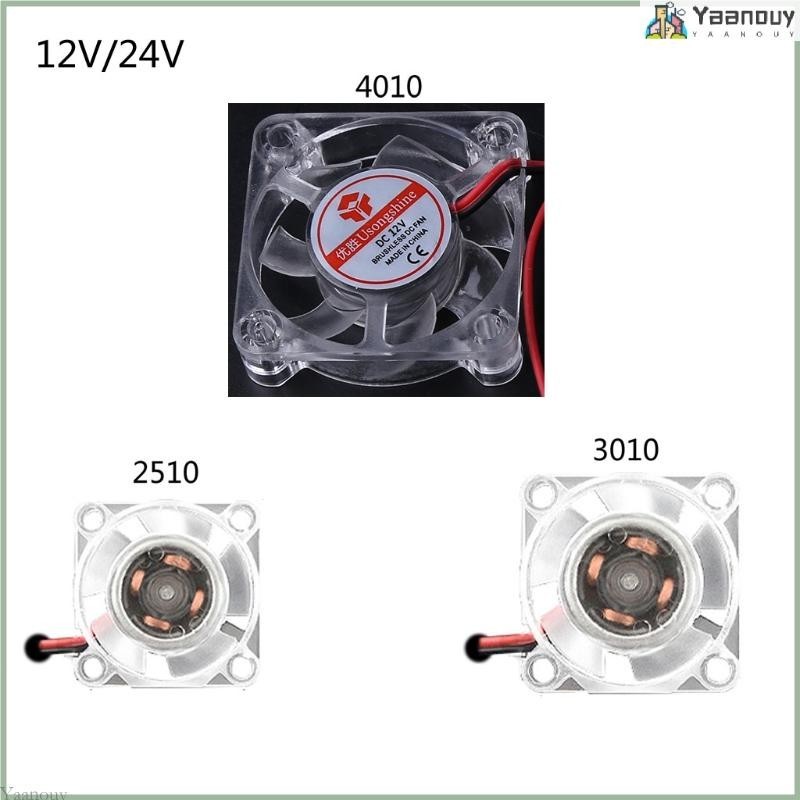 Yaa 12V 24V 2510 3010 4010 Cooling Light LED Slient เงียบไฮดรอลิกแบริ่งแฟน