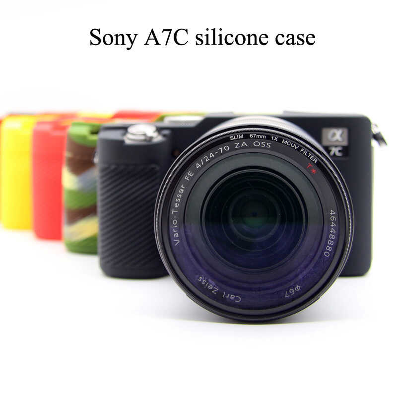 Δ ซองป้องกันซิลิโคนสำหรับ Sony A7c A7s A7r A7 1 A9 Mark II