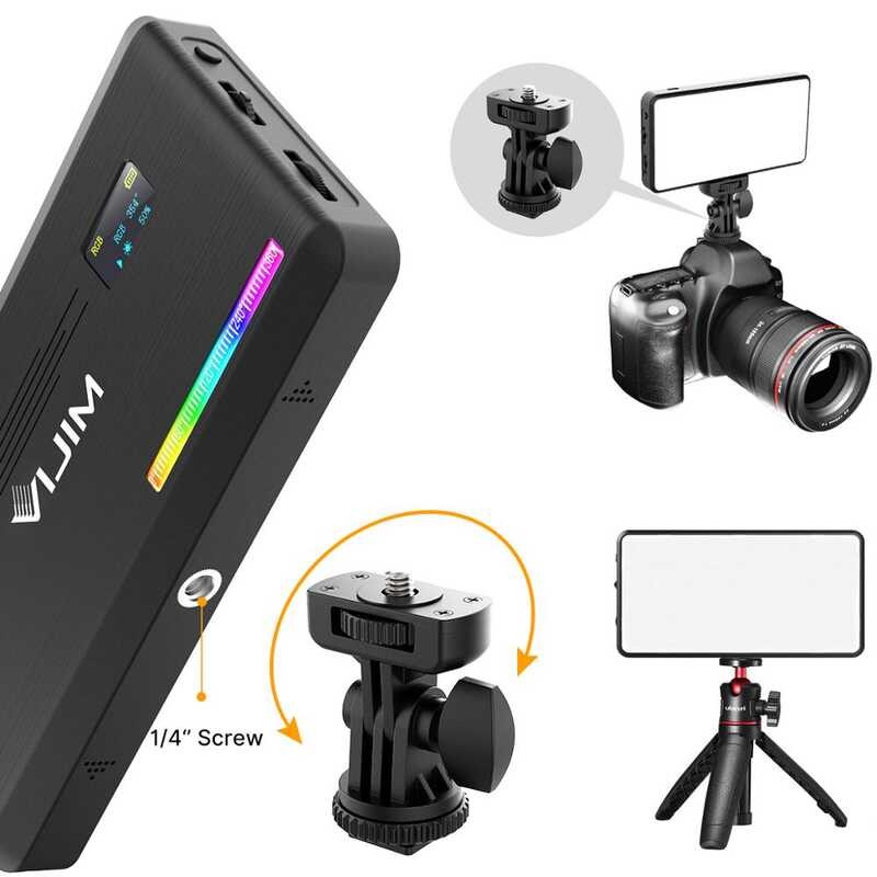 Δ ภาพใหญ่: Ulanzi VIJIM Vl196 LED Video DSLR สมาร์ทโฟนหรี่แสงได้ RGB