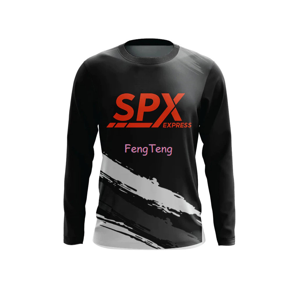 2025 SPX Express Designer Sublimated Microfiberทอวินเทจคอปกแขนยาวด้านบน