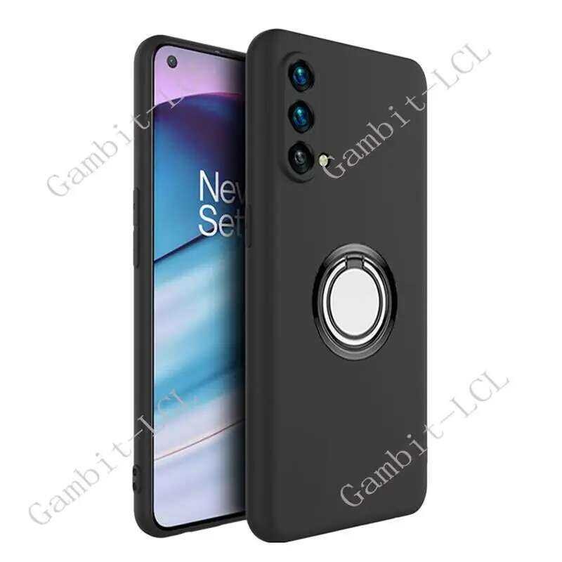 OnePlus สำหรับ Nord CE 5G 6.43" 2021 EB2101, EB2103 เคสโทรศัพท์มือถือพร้อมที่ยึดวงแหวนด้านหลัง TPU ซ