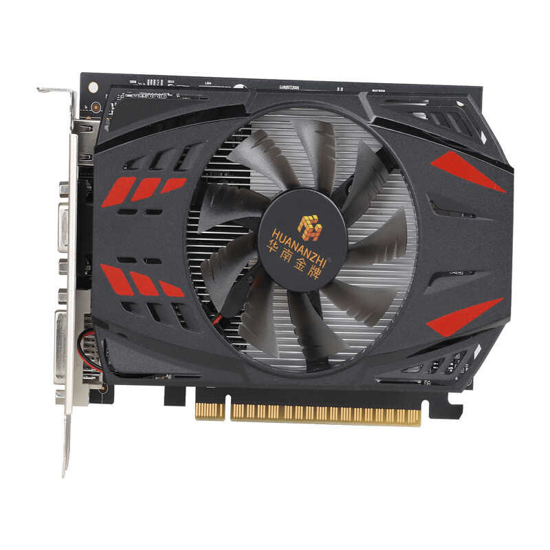 Huanan GTX750TI 4G-A กราฟิกการ์ดสีดํา Journey to the West * Goku เกมจอแสดงผลอิสระพัดลมเดี่ยว Air Coo