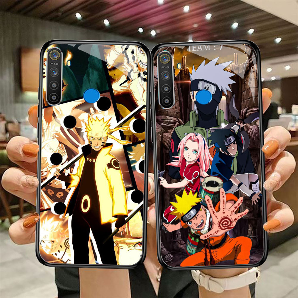 DF-89 Naruto Anime TPU HD Glass Casing สําหรับ Realme 5 5i 5S 3 3i 6i 7 C65 Narzo 10 10A 20A Pro