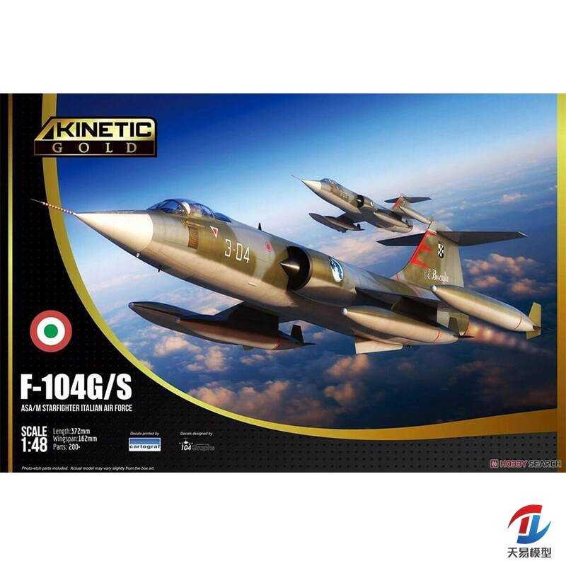 KINETIC K48093 1/48 เครื่องบินรบอิตาลี F-104G/S ASA/M Starfighter
