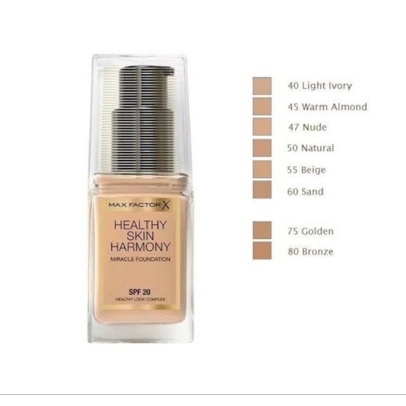 Max factor x ผิวสุขภาพดี harmony miracle foundation SPF20