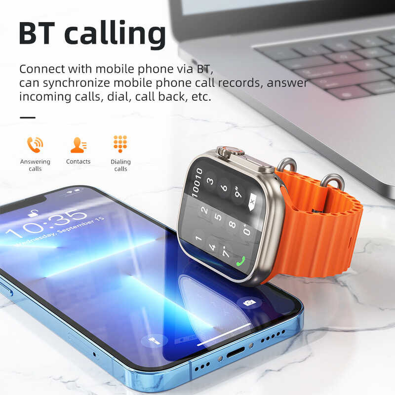 (Call Version) HOCO Y12 Unisex 2 Inches Full Touch Screen Ultra Smart Sports Fiess Watch Ip67 Water