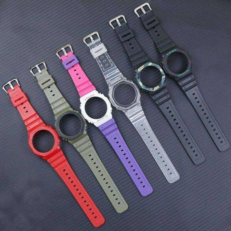 Resin Watchband And Case With Tool For Ga2100 Ga2110 Suit Silicone Accessaries
