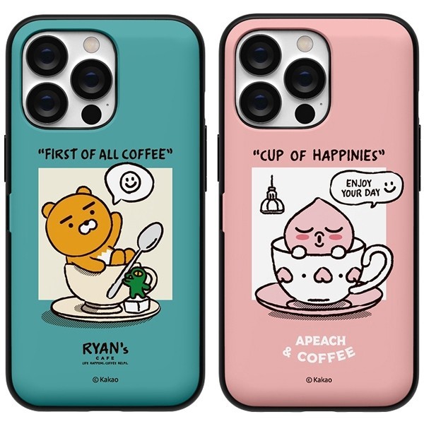 เคสโทรศัพท์มือถือ แบบแม่เหล็ก ลาย Kakao Friends Cafe S1 สําหรับ Galaxy S24 S23 S22 S21 S20 S10 S9 N